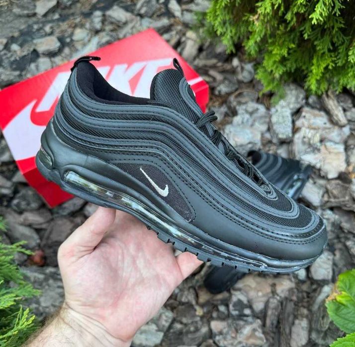 Кросівки Nike Air Max 97 чорні і білі рефлективні (40-45)