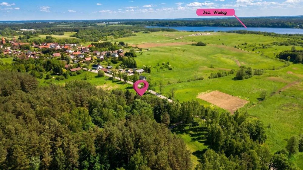 Działka budowlana przy lesie Warmia Mazury