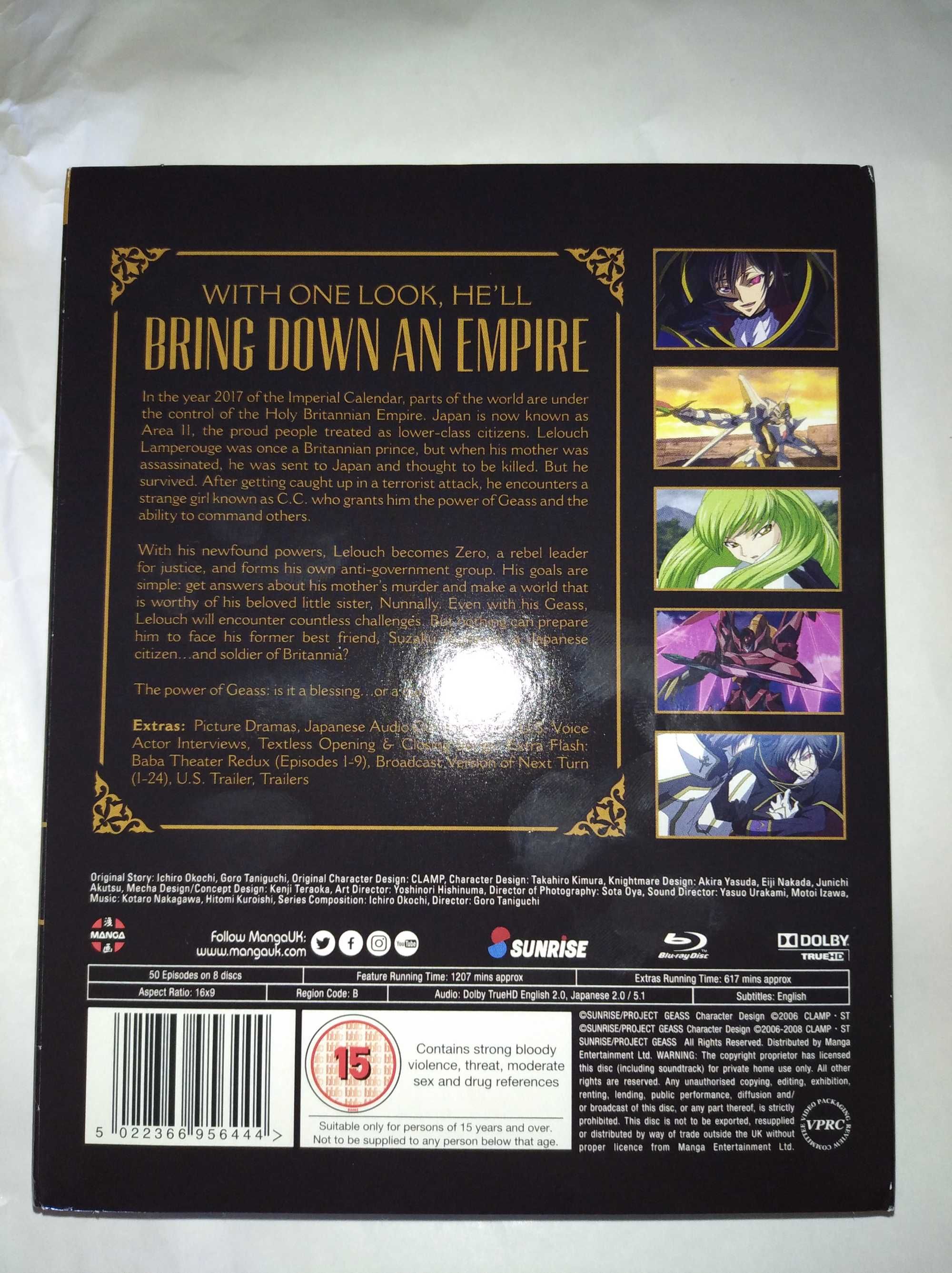 Code Geass: Lelouch of the Rebellion: Complete Series Collection Episodes  1-50