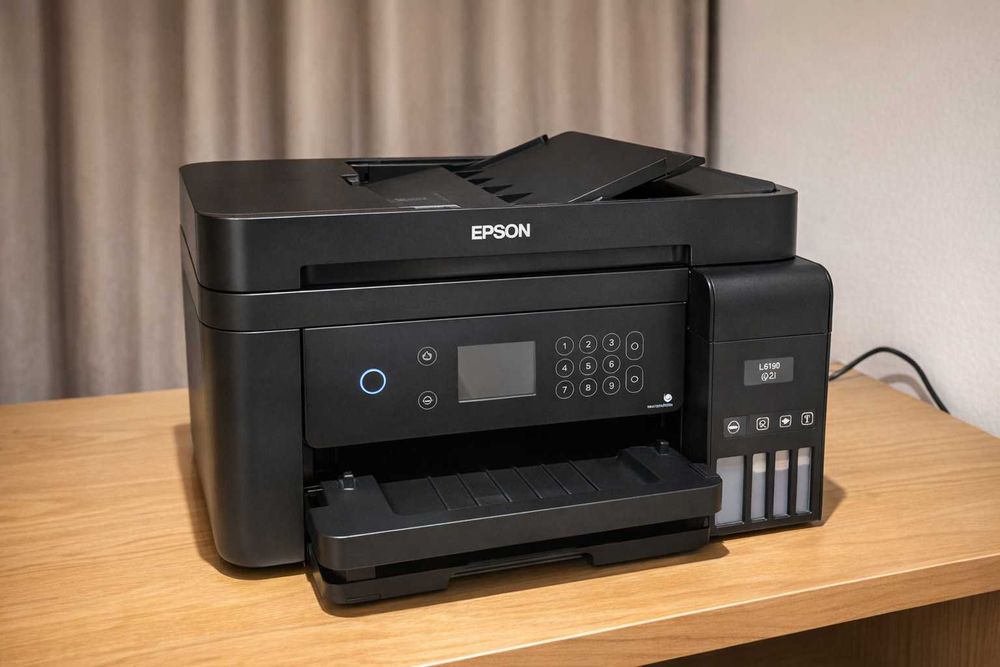 DRUKUJ ZA DARMO Idealna drukarka do domu lub firmy EPSON EcoTank L6170 ET‑4750 - Duplex - Skaner z podajnikiem - Napełnianie z butelki
