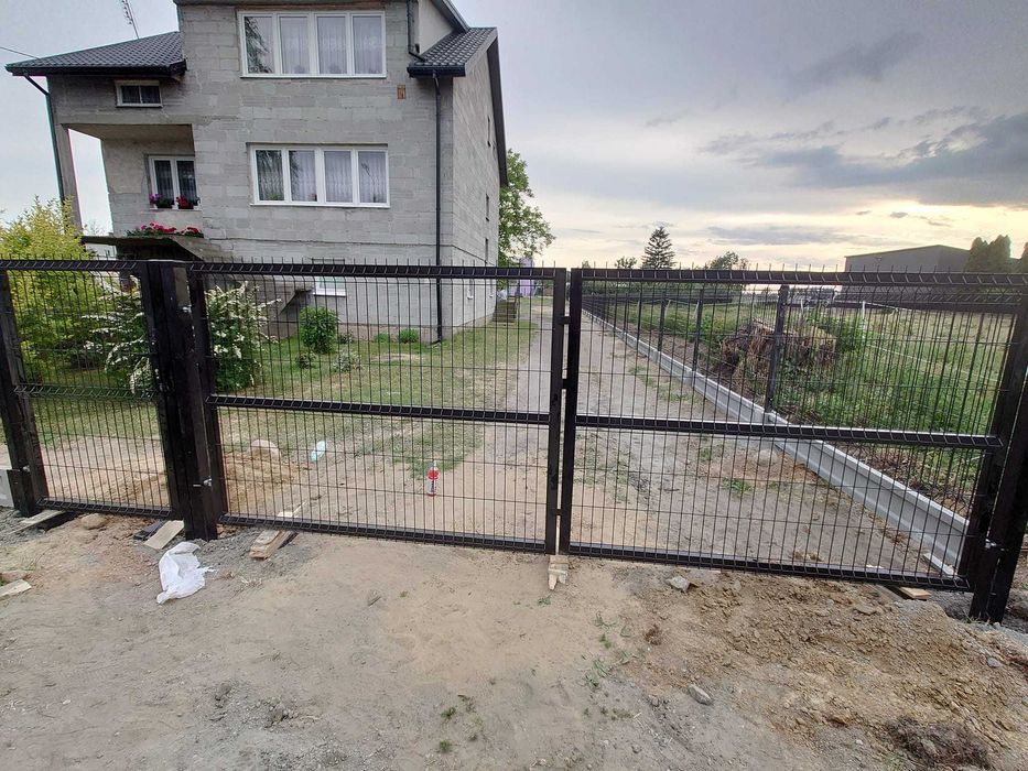 Ogrodzenie panelowe, panel 3d 123 cm, podmurówka, płot, bramy, furtki