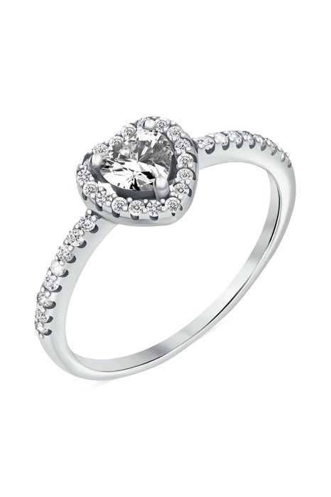 Срібна каблучка «Серця»