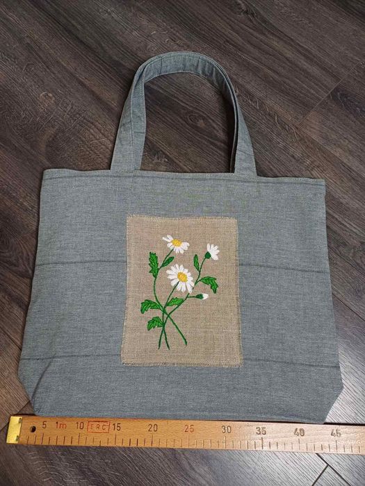Сумка-екошопер з ромашками