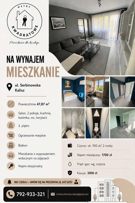3 pokojowe z balkonem