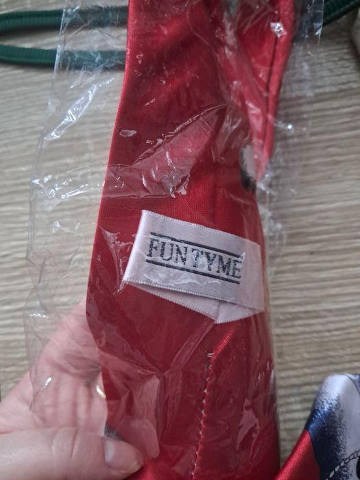 Nowy świąteczny czerwony krawat meski