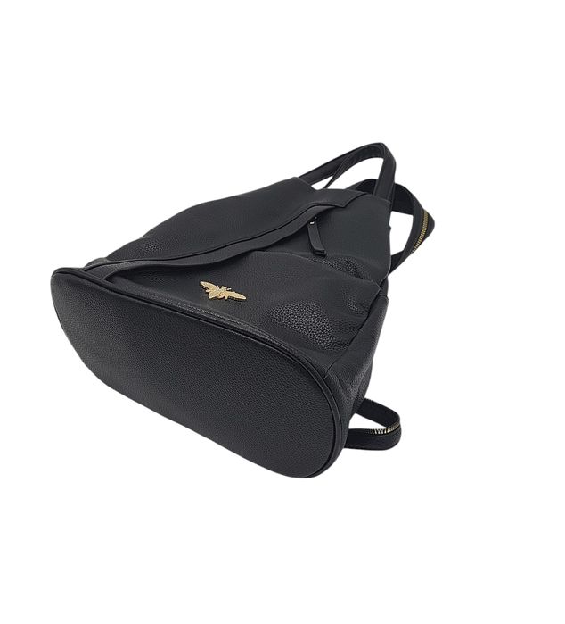 Plecak torebka 2 w 1 czarny z pszczółką