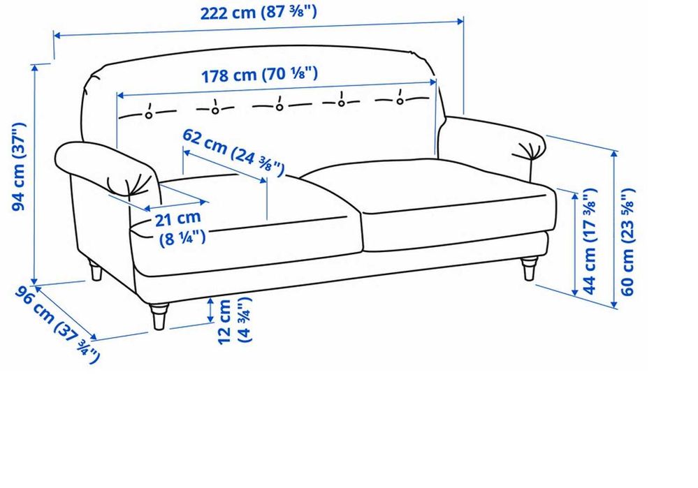 Kanapa sofa ESSEBODA 3-osobowa