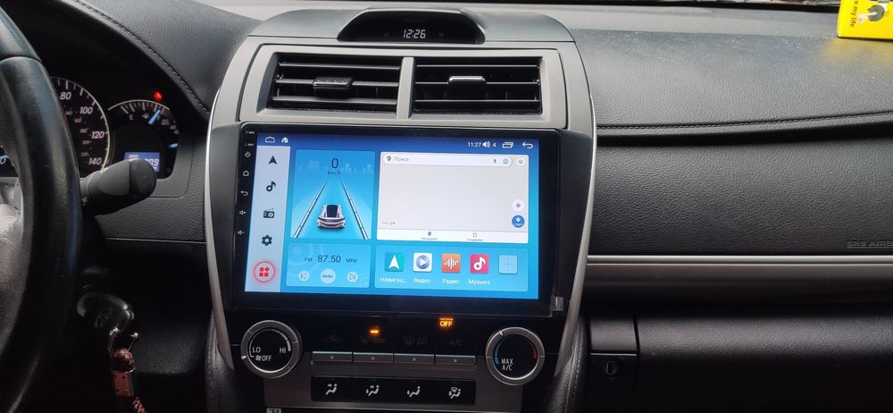 Магнитола мощная Toyota Camry USA 2012-2014, с CarPlay+QLED 8 ядер 4G