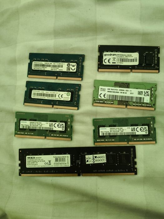 Проверенная оперативка (4,8gb)Ramaxel,Goodram, Samsung,Hynix,Radeon