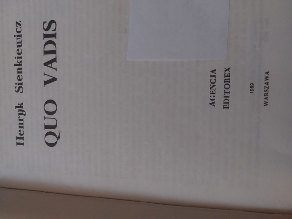 Quo Vadis Sienkiewicz