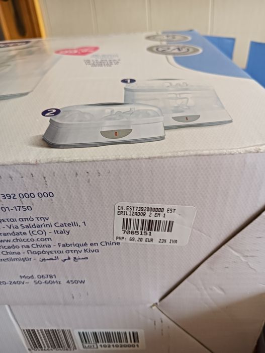 Peças esterilizador de biberões
