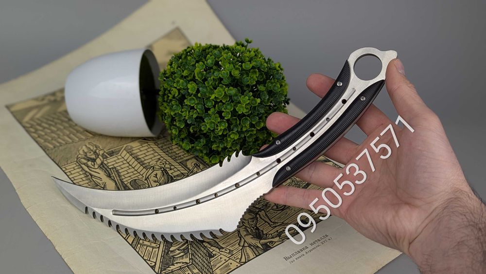 Нож тактический, Цільнометалевий ніж 33 см. Ніж-керамбіт