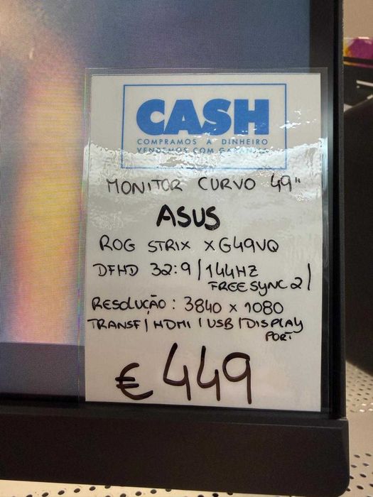 Monitor Curvo Gaming ASUS Rog Strix XG49VQ. 1 ano garantia