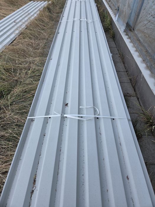 Blacha trapezowa dach ściana T45 11,6 m długa 1000 m2 biała 0,93 gruba