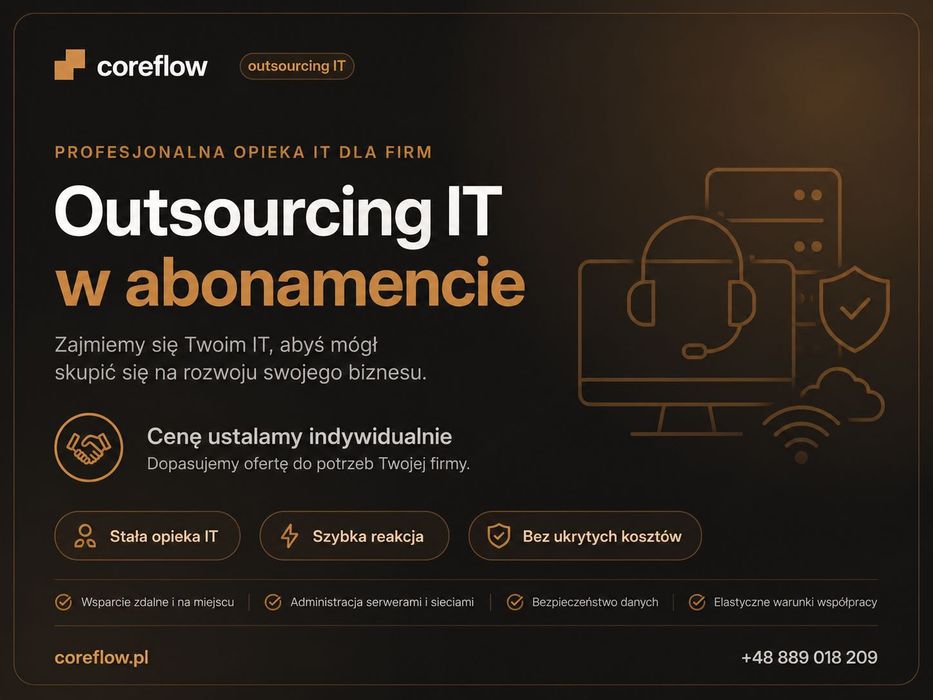 Outsourcing IT | Opieka Informatyczna dla Firm | Szybkie Wsparcie IT