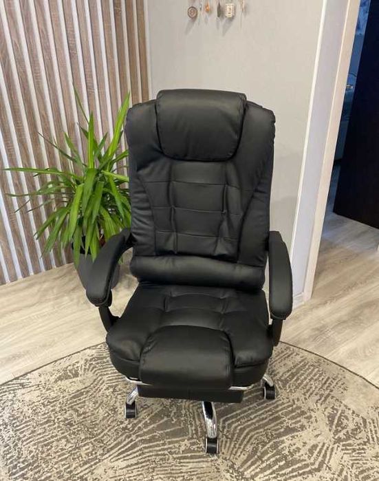 кресло офисное мягкое компьютерное с подставкой крісло офісне