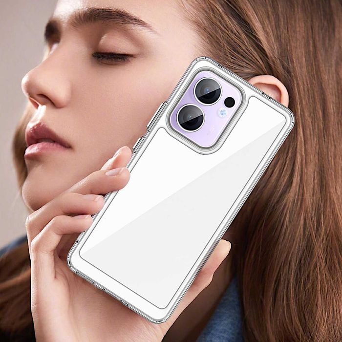 Etui ELEVATE HEXAGON do Oppo Reno 13 F - Clear