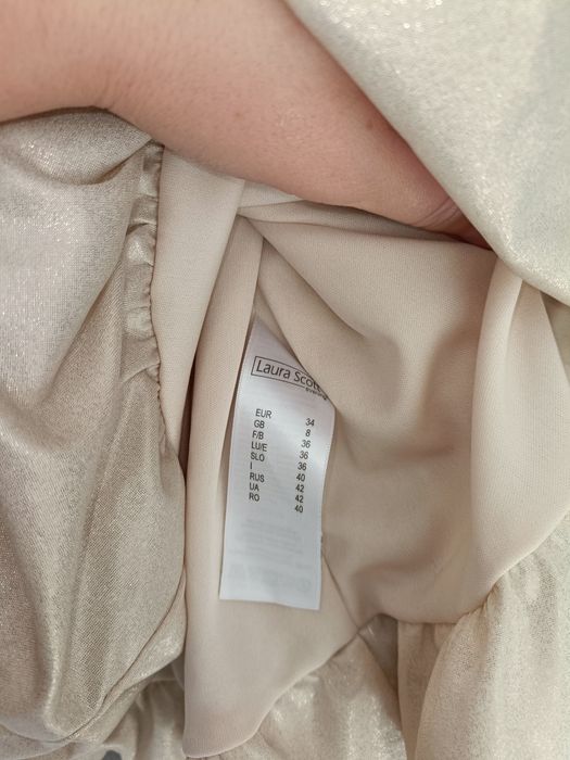 Sukienka kremowa r. 34