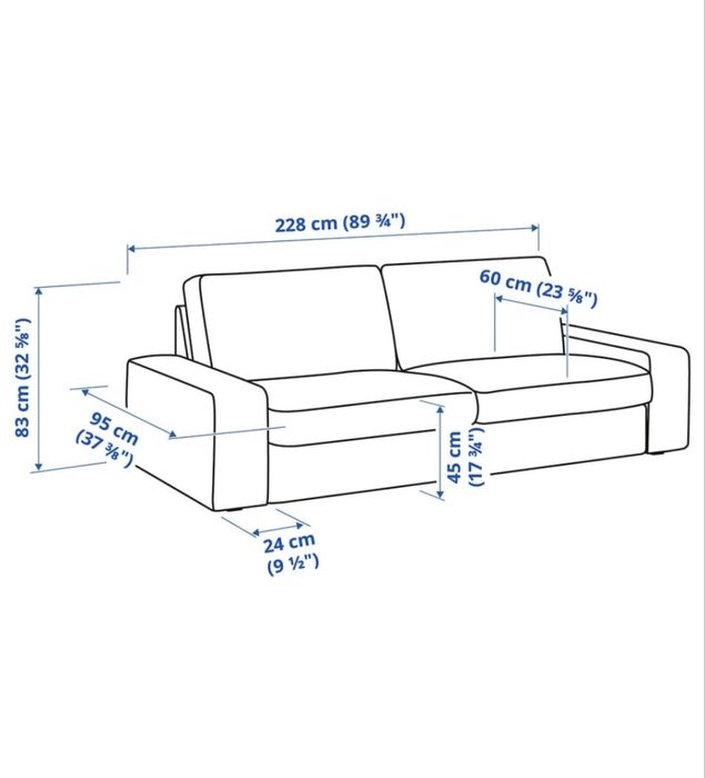 Sofa 3 lugares IKEA KIVIK