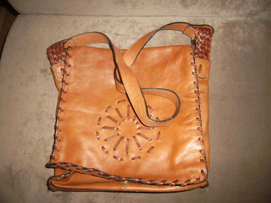 Torebka skórzana z PRL-U