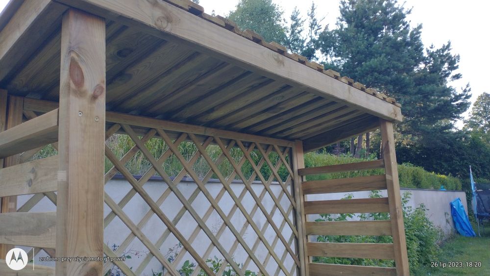Wiata , drewutnia,stojak na drewno opałowe,