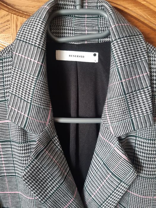 Sukienka marynarka w kratę xs s reserved