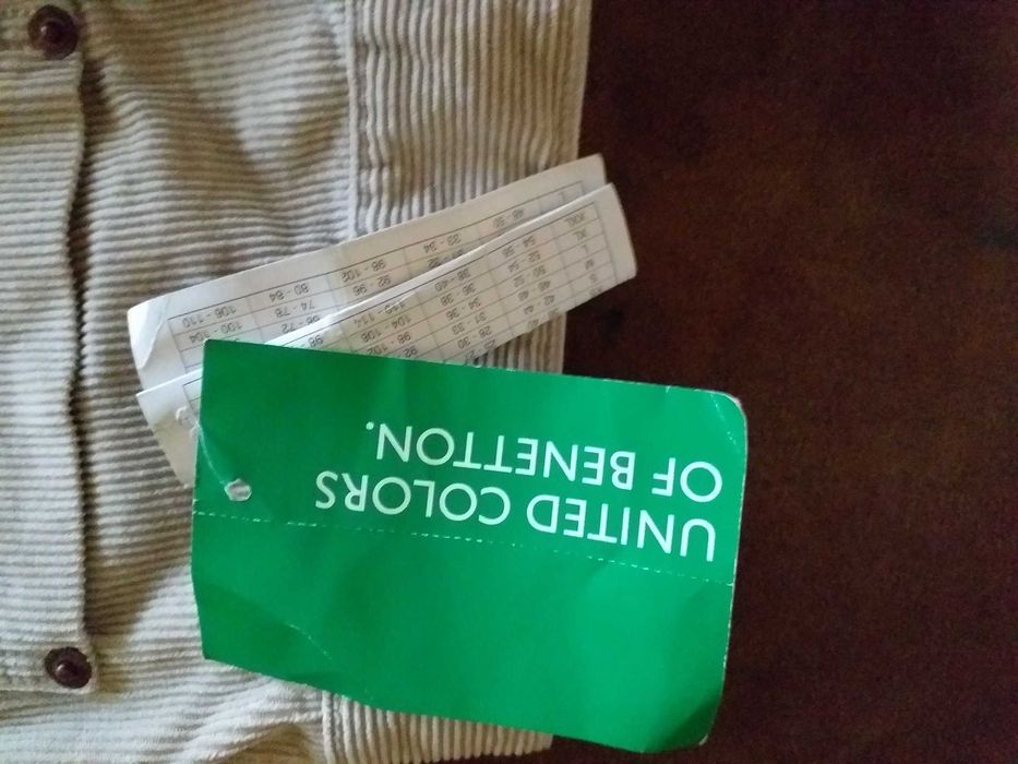 Spodnie sztruksowe dla chłopca Benetton rozmiar M