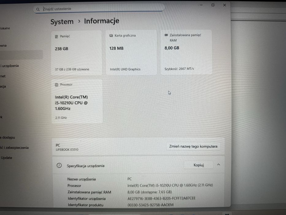 Fujitsu Lifebook E 5510