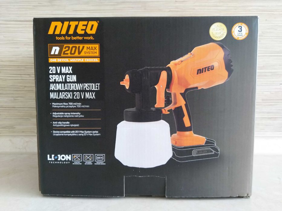 HIT Akumulatorowy agregat malarski pistolet do malowania + akcesoria