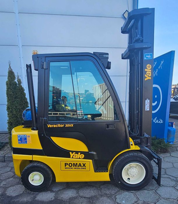 Yale GLP30VX wózek widłowy 2014r. 9985h 3T kabina UDT POMAX
