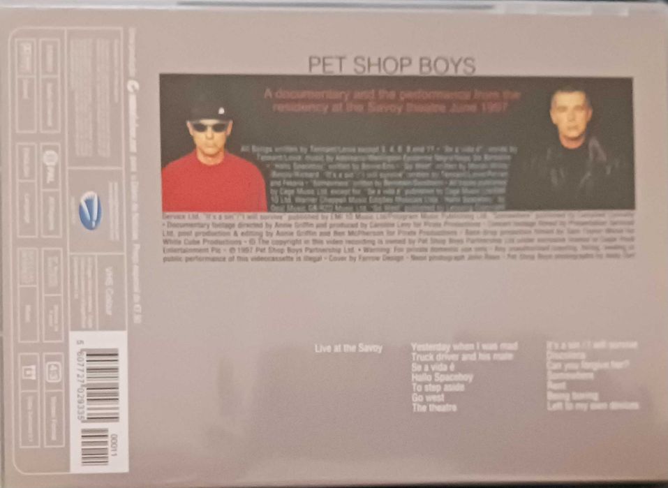 Somewhere Pet Shop Boys in concert. 1997.