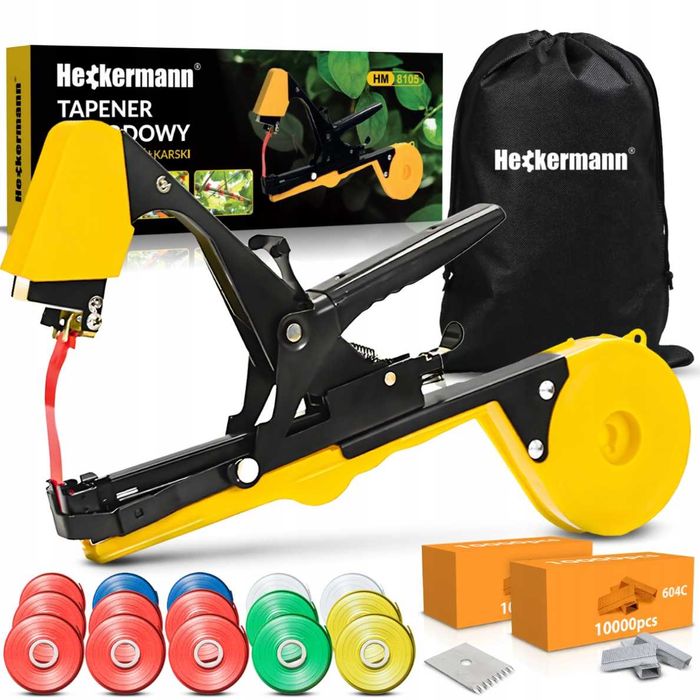 Zszywacz ogrodniczy tapener ZESTAW 15x taśma zszywki NOWY SOLIDNY!