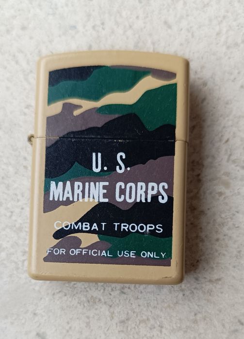 Isqueiro Antigo Estilo Militar - U.S. Marine Corps (Coleção)