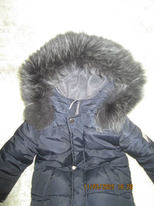 Зимовий  костюм з натуральним мехом для хлопчика.