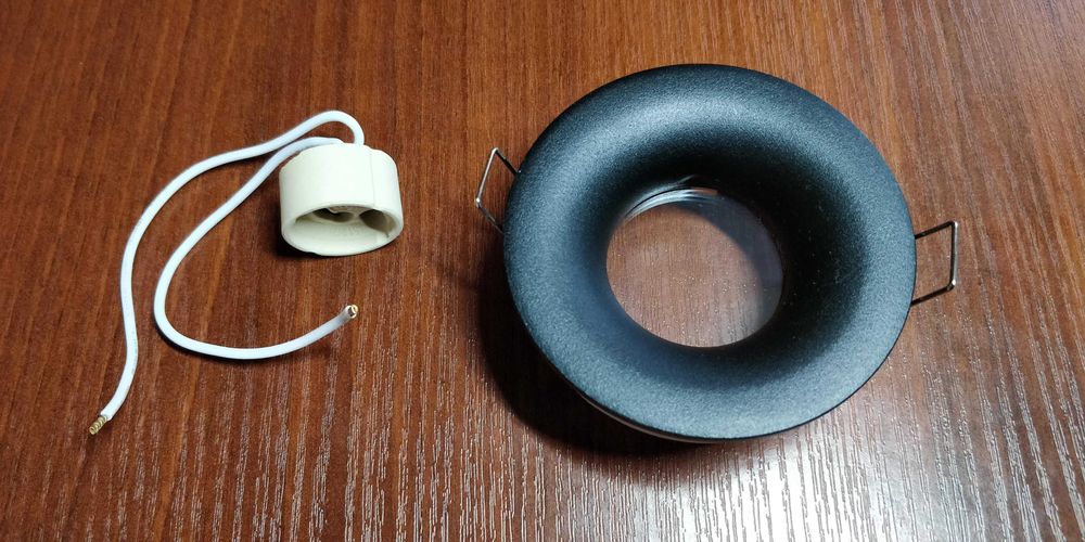 Точковий світильник AlumLed AL-6901, IP65, діаметр 85мм, чорні