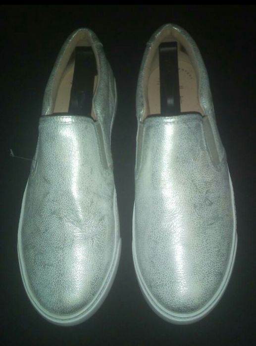 Фирменные кожаные слипоны Clarks Оригинал