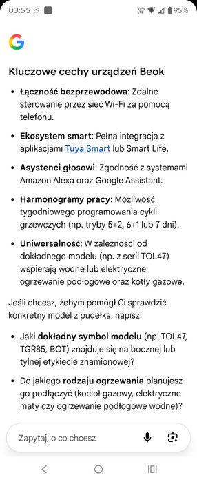 Inteligentny termostat grzewczy