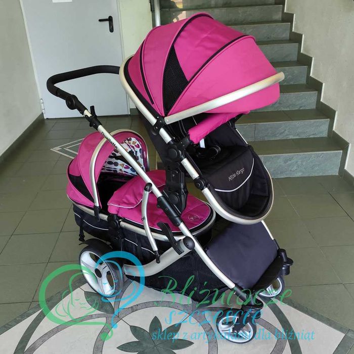 Wózek podwójny dla rodzeństwa KOMIS