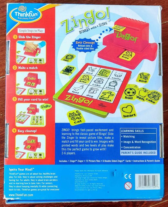 Jogo de mesa "Zingo"