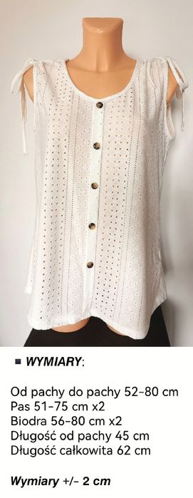 Bluzka ażurowa na ramiączkach