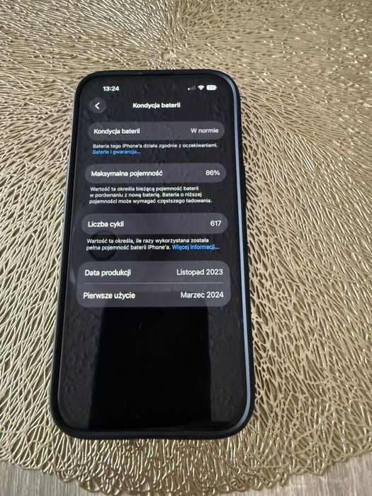 Iphone 15 256GB szary