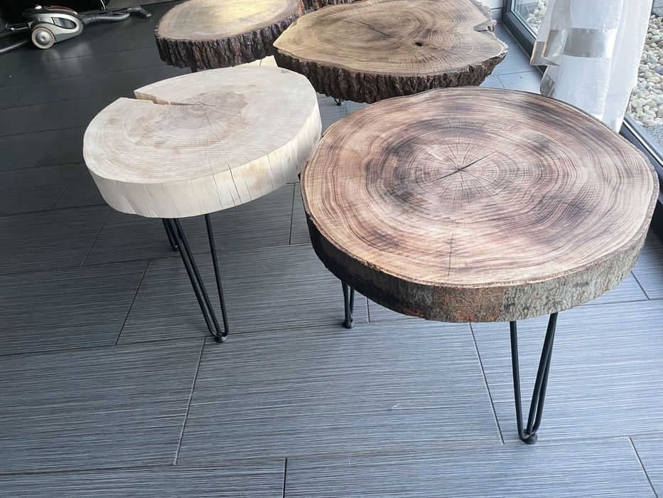 PROMOCJA Stoliki debowy stół kawowy loft dąb