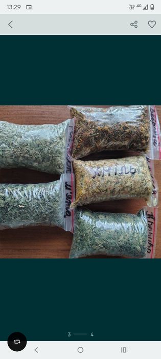 Сушені трави для чаю