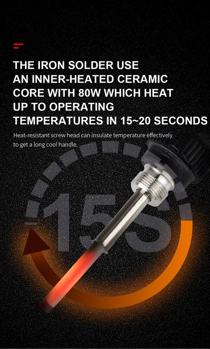 Паяльник JCD 908S 80W 220V з регулюванням температури