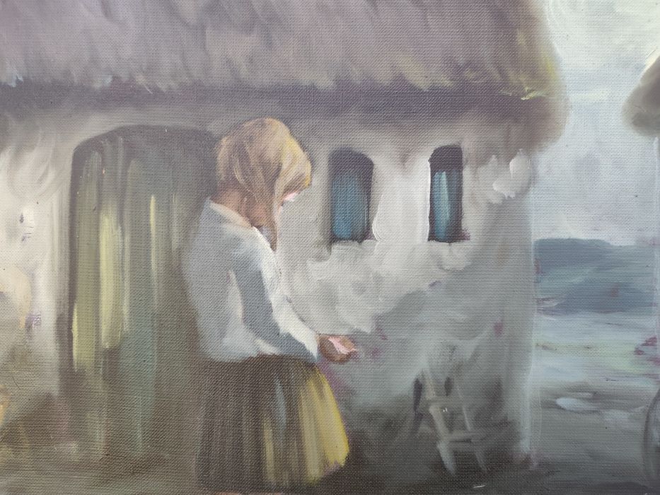 Stary obraz na płótnie ARLING GADE (1920- 2011)