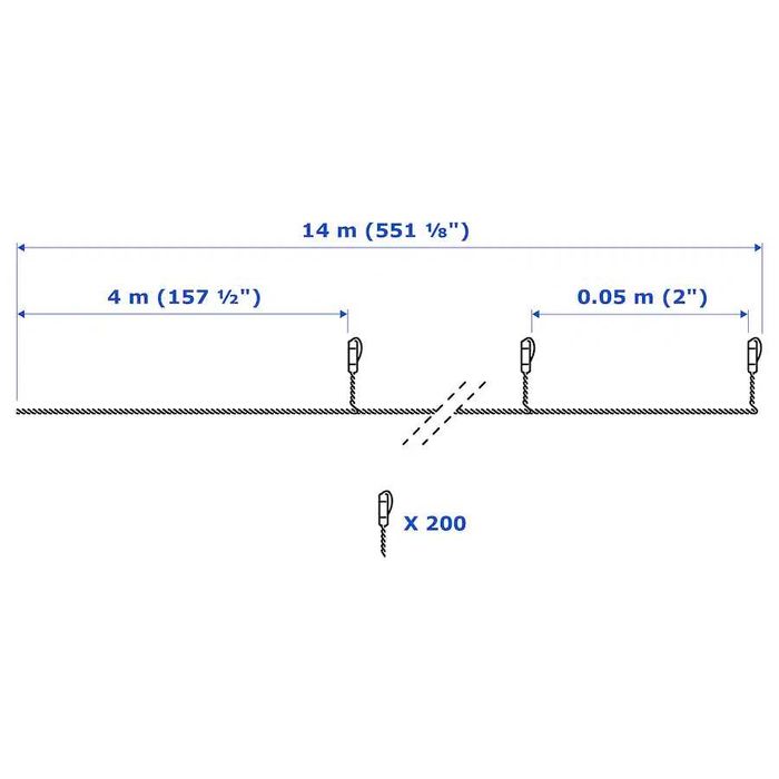 IKEA łańcuch świetlny STRALA LED 200 lampek mini , na prąd + zasilacz