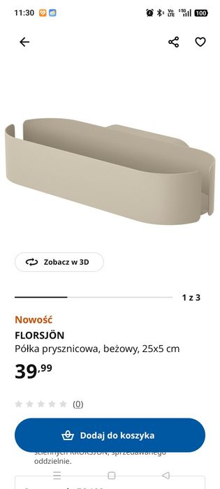 Półka pod prysznic