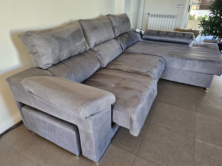 Sofá 3 lugares com chaise longue