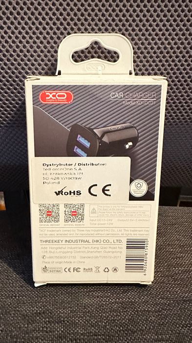 Ładowarka samochodowa Car Charger X0-CC31 kolor czarny iPhone 14 nowe