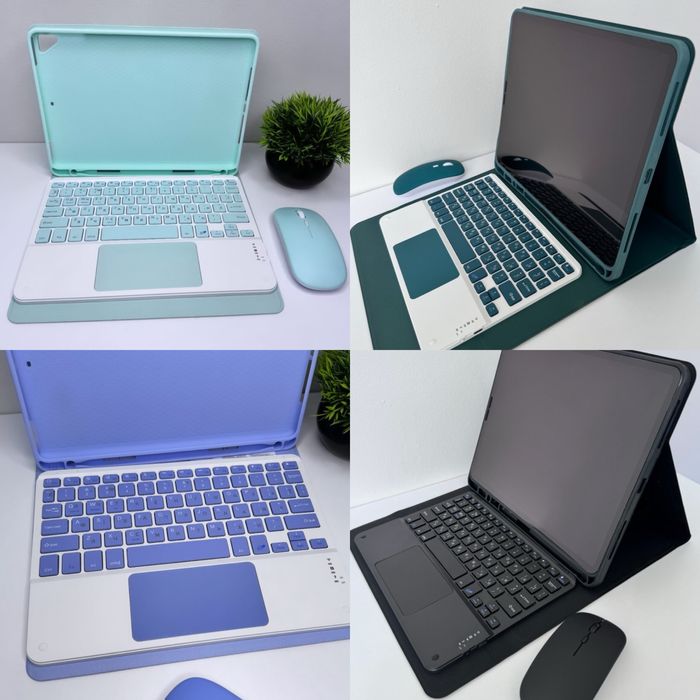 Шкіряний чохол з клавіатурою та мишкою для iPad 9 10 10.2 10.9 12.9 11